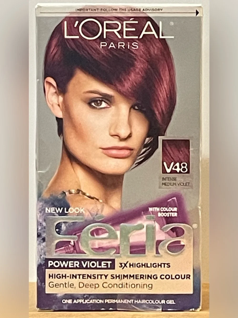 L'Oreal Feria High Intensity Shimmering Hair Color - V48 Intense Medium Violet